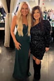 This dress is so pretty! The material is thick and stretchy. The top has the perfect amount of support and thickness. Also loved the high slit. - Ashley R.