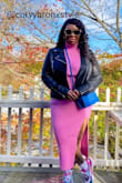 I absolutely love this dress! Its fits great and hugs the body in all the right places! This is not a cheaply made dress and its not to heavy either. If youre on the fence, just buy it. I mean its pink, lol! - Icela D.