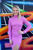 Super cute color and fit! Perfect for my November birthday brunch in LA. It's a little big, but since it's a tight fit and shows everything I like it that way. I ordered a small. - Cassie R.