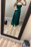 Bought this dress to wear as a bridesmaid dress for a Christmas themed wedding and it's stunning. The top fit perfectly, did need to get it hemmed which is typical for someone my height with any floor length dress. - Gabrielle C.