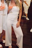 I wore this to a White Event and we couldn't wear heels, because of this I had to have the bottom hemmed because it's pretty long for my height but that was no problem! Very pretty and great material - Lauren D.