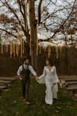 I bought this dress for my wedding this month. The sleeves, the train, the neckline, it was perfect. This dress is gorgeous and achieved all of my fairytale dreams. It was so comfortable to move and dance in. The arms were a little tight around the armpits and I couldn't quite raise my arms straight up but I didn't notice it day of. I added a wrist loop to the train and pinned the nude lining to the lace skirt. - Teresa A.