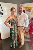 This dress is so flattering! Got so many compliments. I'm very tall and with a heel, it has still floor length. - April W.