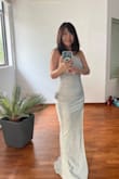 True size and it's exactly like the photo. This elegant dress is so well fitted on me. Highly recommended - Amelia C.