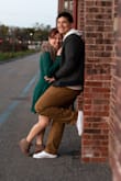 Loved how soft and cozy this dress is! I wore it for our engagement photos. The neckline is a bit simple, so I jazzed it up with a scarf - Chelsea W.