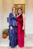Loved this dress! I'd been looking for a tiered formal for a black-tie wedding and everything was super expensive until  I found this. The fabric was soft and great quality. Super fun to dance in. I did sew in bra cups and lessened how deep the V was, for my own comfort level. Lots of compliments :) I did run out of time to steam it... would recommend working that into your get-ready time allotment! If you're on the shorter side, you'll probably need to hem it. - Grace R.