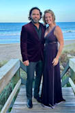 This dress is just gorgeous, albeit long. In this photo I'm wearing 3' heels and I'm 5'6'. It's just beautiful though and I got many compliments on it. It does have an under layer, so if you'll be getting it altered, keep in mind youll have to pay for both layers. - Carrie C.
