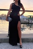 I was afraid that I might need it tailored since a dress that I bought before was too long, but this one it was perfect.
The material is stretchy so it would fit you well. - Denise R.