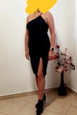 This dress fits perfectly, hugs body like a glove, not too tight.  Very comfortable. I only have minor issue, the back doesn't seem to look like on the pictures I've seen - mine is higher on the back, would prefer more like photos. But all together dress is great, good material, and fits perfectly. I'm very pleased with my purchase.  Can't wait to wear it.  Definitely will buy again. - PETRA K.