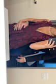 Honestly couldn't find a great picture but felt so pretty in this dress! It did run a little big. I wish I could have gotten it altered but didn't have the time. Still loved it. Order a size down or even two if you can. I'm usually a small and got an xs but wish I would have gone down to xxs. Enjoy!! - Rachel W.