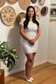 Loved this dress, fit perfect and made me feel beautiful for my bridal shower. The dress is made well and feels of good quality. - Marisela N.