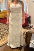 I used the size assessment to order 4 dresses which were all beautiful but this one really worked for me. I love the color, white lace with a tan slip under. It's very pretty and different. The style compliments my curves and it was supportive in the breast area. The Lulus belt can be added and I'm still deciding if I want to wear it or not. Looks beautiful either way. - Misty D.