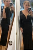 I ordered this last minute for a gala and to my surprise when it arrived it fit perfectly!  I received so many compliments.  The V in the neckline provided enough support to where I did not have to wear a bra.  Hands down I would recommend this dress to anyone. - Jennifer C.