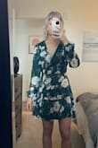 This wrap dress is so cute and is a great length for the holiday season! - Kiley F.