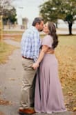 Great quality! If you have an hour glass figure, size down. I got a large and it was very loose. It fit great at the top though so I don't think sizing down would have been a good option either. There was a big gap in the back and it really showed my back fat rolls. Other than that it's a beautiful dress! - Rebecca A.
