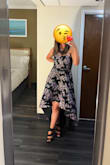 If you want to stand out- get this dress!!! It's a little hard to get the creases out after the shipping but little steam and you are good to go. - Joanna K.