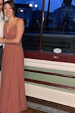 Loved the color and the flow, but the top gaped open when I bent over. Also, the dress was SO heavy, the straps dug into my skin and made my shoulders red all night. Still super cute though!! - Taylor R.