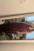 I got this dress to wear to a formal fall wedding and it was perfect! The color is gorgeous and it reminds me of the Yule Ball dress Hermione wears. It was a little tight and hard to zip alone, but the fabric relaxed and it was perfect. Can't wait to find another place to wear it again! It was a little long too but with heels, it was a great length - Tori M.