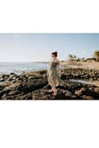 This dress was so beautiful for beach photos; it has a very flattering neck and shoulder line, and a beautiful flowy skirt. I got a large to make sure the arms were large enough to not feel squeeze. The shirring of the bodice makes this dress very comfortable and strapless bra friendly. - Hailey M.