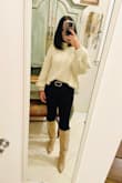 I was on the fence about these taupe suede-like boots but so glad I bought them and only $24.50!!!  I wasn't crazy about how the pic showed they slouch but glad I listened to other reviews, as they do stay up.  The block heel makes them very comfortable to walk in too.  I have narrow feet and wear a 6.5 always, and these fit perfectly in 6.5!  The shipping was fast and the packaging was impressive.  You cant go wrong with these to stay on trend this season and you cant beat the price! - Melissa T.