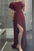I love the sleeves and cut of the dress, the XS fit perfectly. Had to hem the dress about 4'. The dress sit comfortably above my hips and I didnt have to worry about it at all while wearing it out! - Chelsea H.