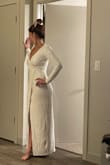 I got this dress in Xs (only option) thinking I may have to send it back. It fits perfectly. Can't wait to wear it to my winter white NYE party. - Emily P.