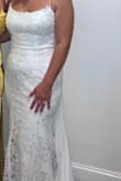 Order this!! I went to multiple bridal shops and ultimately ended up ordering this instead and it was my favorite by far. The quality is extremely high end for the price - Christine B.