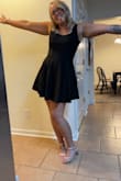 I'm not one to dress up but my husband's work was having a Christmas party and I needed something formal but casual at the same time. I never feel confident in dresses so I was really hesitant about getting a mini. But I am SOOOOOOOOOOO glad I got this dress. It's very flattering and makes me feel super confident and my husband loved it on me as well. I'm going to a wedding next summer and hoping to find this style in red by then. 10/10 recommend! - April O.