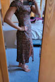 This dress is so incredibly flattering. The fabric is the perfect blend of softness and thinness, but isn't clingy, but rather viscous, allowing it to elegantly flow over curves. The length is just right, and the back cutout is so cute (especially if you want to show some back but not be freezing!)
10/10 would recommend - Morgan S.