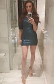 I got so many compliments on it. Head turner. It was perfect for Las Vegas! Wore well. Was hard to sit in due to the length. Had to hold my dress down when walking. - Rebecca G.