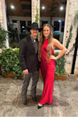 I wore this dress to a wedding and got various compliments! The material of the dress appears very high quality. The top ran a little big, but I wouldnt downsize. The length was perfect with heels as well. I ordered a medium. - Olivia M.