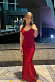 Absolutely loved this dress on me, super flattering! I wore it to a marine corps ball and dressed it up with shiny heels and jewelry. I did wear 4-inch heels because I'm 5'3 and originally bought a size small which I usually wear but had to return it and get an extra small because it was too loose on my boobs but the extra small fit amazing. - Mary B.