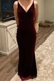 This dress is so beautiful and so comfortable! I love it. High-quality material, but still stretchy enough to fit how it needs to. Big fan!! I am a bit small-chested so it's a little bit big in the chest area, but otherwise, it is perfect! - Cam C.
