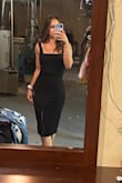 In love with the material! Very flattering. A little loose on the straps but I'm not very busty. Neckline makes it look classy while the thigh slit is a bit sexy. 10/10 - Carolina L.