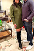 Great sweater dress. It fit true to size and was very comfy. It was a little too short for my liking but not terrible. I am 5'6 and weigh 165 pounds. - Shefali V.