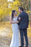 I had looked in many bridal shops for months and just could not find the perfect dress or they were too expensive. I decided to give Lulus a try and was shocked at how inexpensive their bridal dresses were. 
Being my second marriage,  I wanted to choose something that was off-white, had more sparkle and beading, showed my figure and made me feel absolutely confident as well as not break the bank. I ordered this dress and fell in love as soon as I tried it on. The small looked great, but had a couple of extra inches of space around the waist, so I ordered the extra small which fit perfectly. I would highly recommend getting two sizes to try for your body shape. 
Every detail from the beading, the design, the way the lines were placed, the fabric and the weight made this dress feel and look like I had paid thousands. The length was too long for me, but that's because I'm only 5' tall. With more time, I would have altered it. However I just picked up the extra fabric and it was great. Highly recommend!!! - Zayra O.