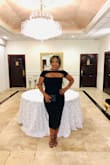 Fit like a glove, Im a size 12 and ordered XL. Wore this to a wedding and Received compliments all night long! Giving 4 stars bc the white hanger strings kept poking out. - Charlene L.