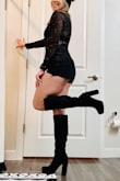 These boots are gorgeous and actually comfortable and easy to walk in!! The platform makes it easy and doesn't hurt the ball of my foot at all. I went with my usual size which fits just right but if I had ordered half a size up I think I would have been ok with thicker socks. Buy these boots you will not regret it! - Joanna F.