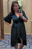 I bought this to attend a fall/winter wedding and I fell in love with it! It fit me absolutely perfectly, and it was so flattering. I got a million compliments! The material and design are even prettier in person. As a plus-size girl I am always skeptical, but this dress exceeded my expectations. I am normally a size 14 in pants and a L/XL in tops depending on style. - Heather P.
