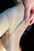 I usually like Lulus shoes, but these are kind of cheap looking. Also had to glue down an inside seam. Can't return because they are final sale. - Holly Y.