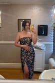 I bought this dress to wear to my cousin's summer wedding in coastal connecticut. I don't do "vineyard vines" vibes but I still wanted floral, summery, chic, and a little sexy. Let me just say I was getting complimented ALL night on my dress. Paired with a pair of black platform heels from target and felt like the prettiest girl there (apart from my cousin the bride obvi). There was a tiny bit of gapping around the bust but it still stayed up without a bra and the quality of the silk is INSANE for the price. Buy it buy it buy it. - Helen B.