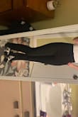 These pants are the perfect mix of classy and cute. They are high waisted, sleek, hug in just the right places, and have the fun detail at the bottom. The slit at the bottom is the perfect solution to pants usually being way too long for my legs, because the fabric sits well on my shoes. I definitely recommend these. - Kiley C.