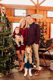 I purchased this dress for our Christmas Pictures and am 4 months post partum so I was looking for something that hid my lower abdomen but still flattered my figure. This dress was perfect. It is a little shorter if you are tall but not so short that if you are chasing around kids you have to worry about flashing anyone when you bend over. The color is beautiful and our Christmas photos turned out great! - Gwen S.