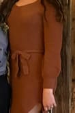 It fits exactly as it should and looks so flattering. The material is also so soft and comfy. I'm obsessed with this dress! Also, if you are tall like me; the length is amazing. Usually, when I get a dress I expect it to be really short, but it is as advertised! - Jacquelyn J.