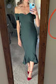 This is the most stunning dress. I needed it for a Christmas party, but its a little too dressy. Like other reviewers said, the thick material does a great job giving you shape. I felt really beautiful in this dress. - Heather H.