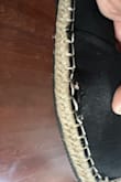 I received these shoes in September and they came apart in October. I only wore them a few times, and sit at a computer all day at work.
Also, the black dye in the fabric would stain the back of my heels and turn them black.
Poorly made. - Teresa M.