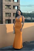 Love this dress so much. Fit perfect, the length was great, no hemming needed, just 3in heels. - Amanda W.