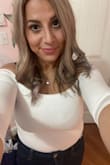 Cute shirt. It's a bit see through but other than that I really like it. Nice fit and actually stays on your shoulders. - Dominique D.
