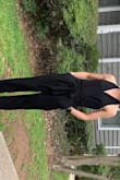 I absolutely love this jumpsuit! You can easily dress it up or dress it down. I wore it with a blazer for my PhD defense and for a scientific conference. I've also paired it with a cardigan for a more casual look and have worn it solo for a fierce going out look. Love it! - Bevin B.