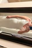 Loved how thick the material was and loved that it fit all my curves. I would say i have an athletes body, thick muscular thighs and a booty and it still hit right. I will however be purchasing spanx for my stomach area because the material isnt THAT forgiving. Im using this dress for my elopement to the beach and it will be perfect! I will add some boob pads inside from a seamstress just to make me more comfortable but other than that no alterations should be needed. - Morgann M.